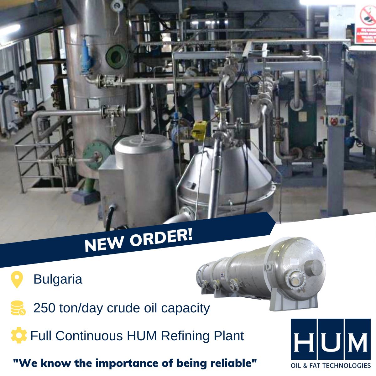 Новый заказ на маслоперерабатывающий завод из Болгарии!